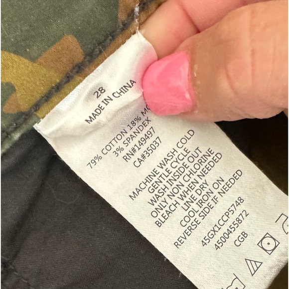 Joe’s jeans high rise skinny ankle camo coated pants - Picture 3 of 9